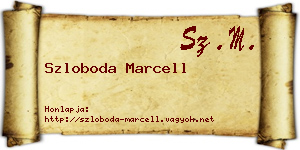 Szloboda Marcell névjegykártya