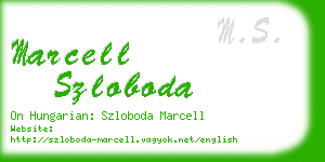 marcell szloboda business card